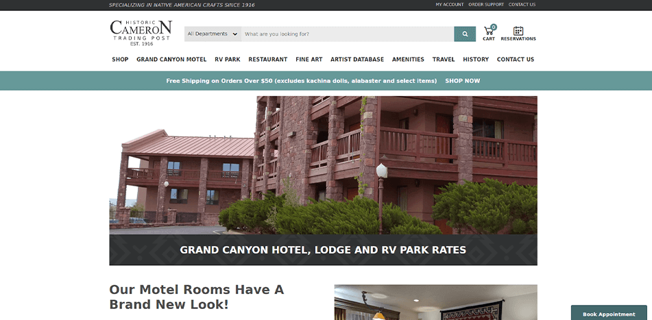 Cameron Trading Post - Before Redesign