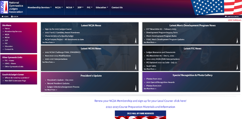 NGJA Games - Before Redesign