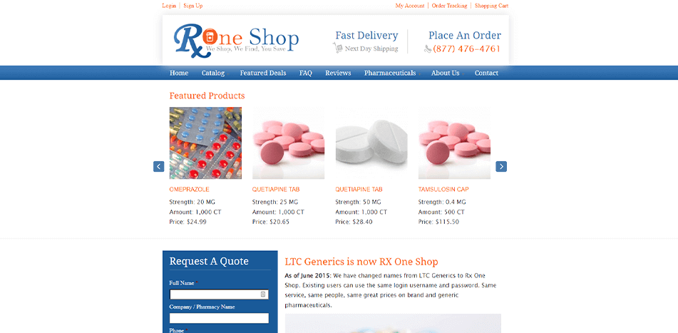 RxOneShop - Before Redesign