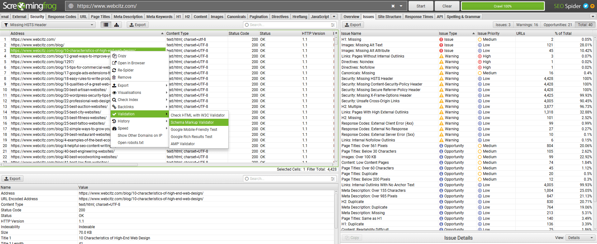 Technical Audit with Screaming Frog