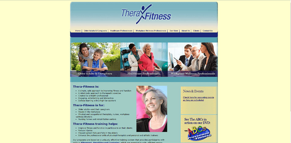 Thera Fitness - Before Redesign