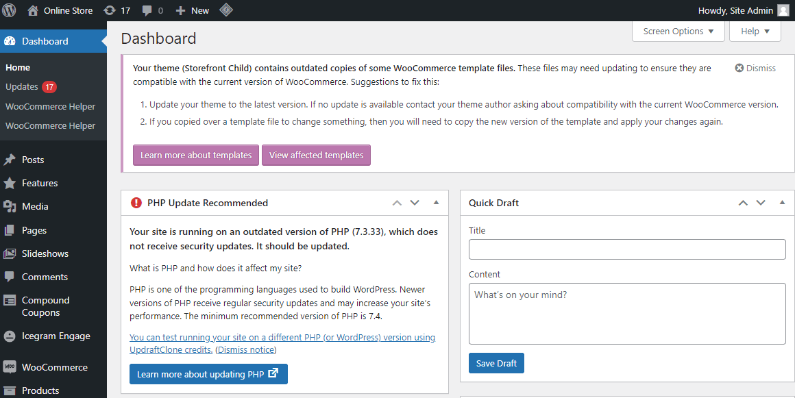 WordPress Update Management